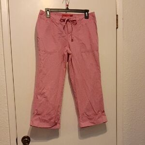 Stylish Pink Capris with Drawstring